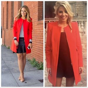 zara red coat 2018